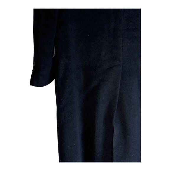 LANVIN CLASSIQUE Pure Wool Overcoat 48R Italy Black Luxury Designer Long Coat - Picture 15 of 16